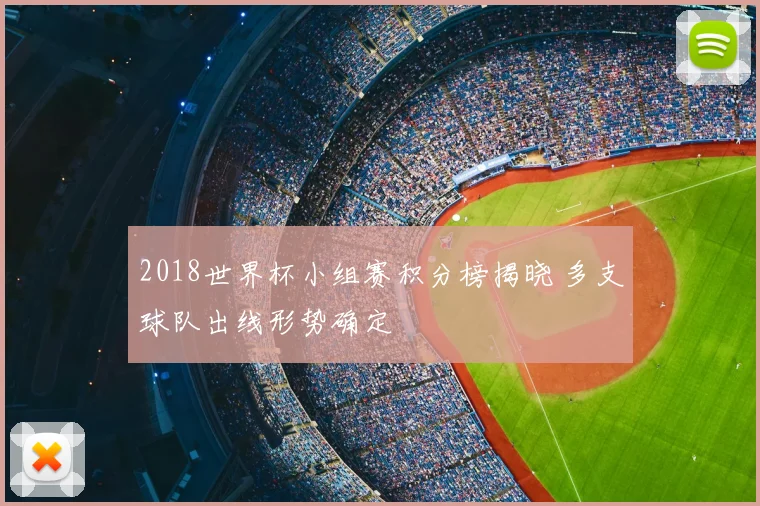 2018世界杯小组赛积分榜揭晓 多支球队出线形势确定